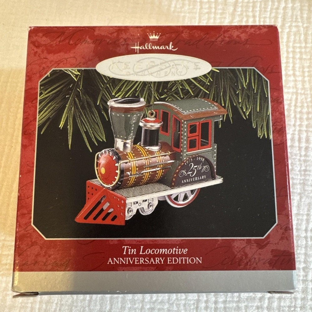 1998 Hallmark Keepsake Ornament - Tin Locomotive Anniversary Edition